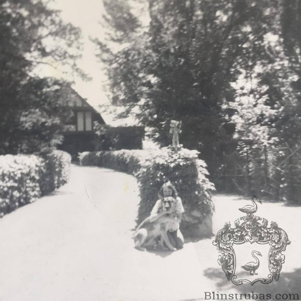 Lisa-with-family-pet-Cindy-at-Stanley-Blinstrub-estate-in-Chestnut-Hill